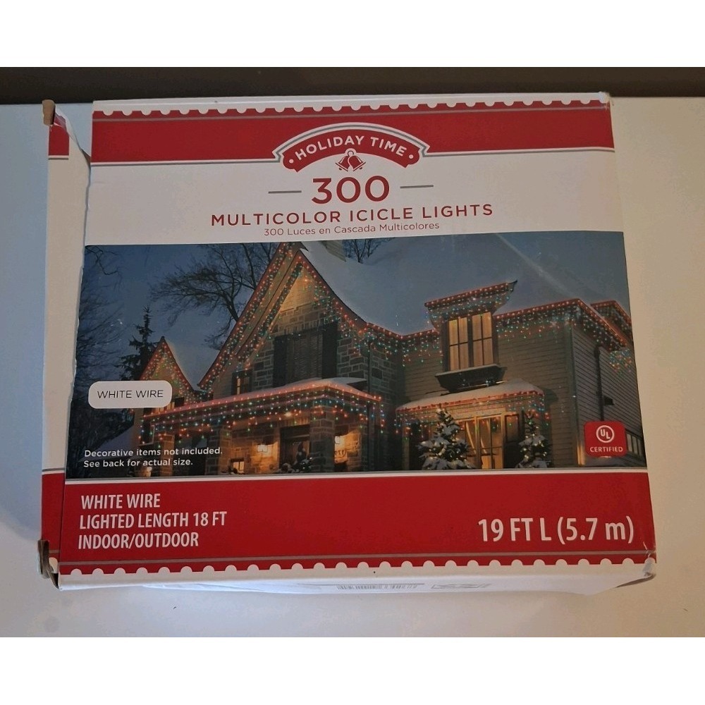 300 Multi Color Icicle Lights Christmas Lights Holiday time